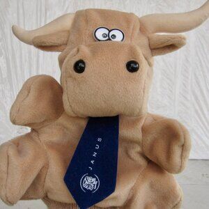 Vintage Hand Puppet Reversible Bull Bear Wall Street Stock Market NASDAQ Janus